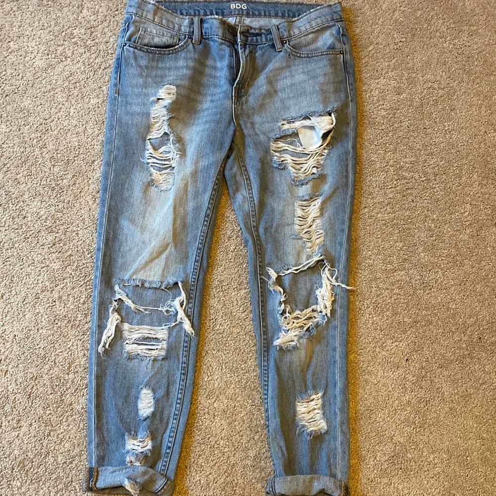 BDG size 26 slim boyfriend destroyed jeans